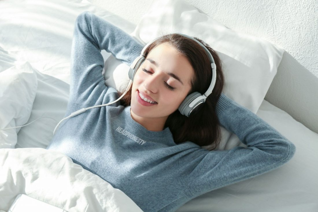 Listening to calming music at bedtime helps you sleep better 