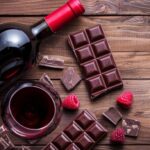 alt="red wine and dark chocolate"